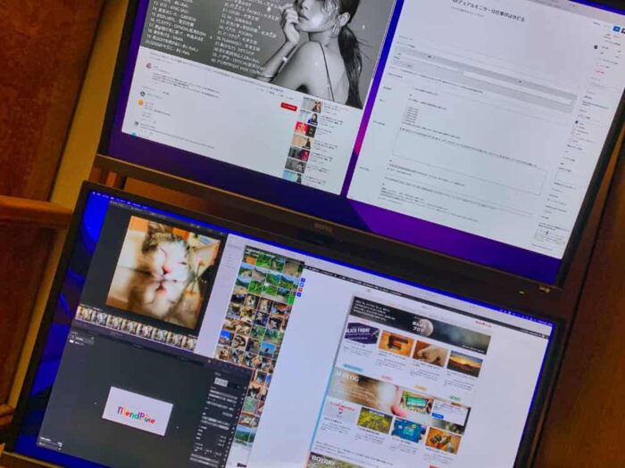 4Kデュアル モニター 作業に最高